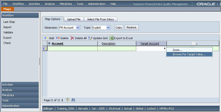 The image shows the Maps screen of the FDM Web client as described in the text preceding the image.